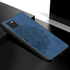 Funda Silicona Carcasa Ultrafina Goma con Magnetico S04D para Samsung Galaxy Note 10 Lite Azul