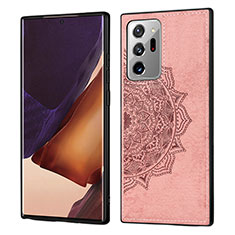 Funda Silicona Carcasa Ultrafina Goma con Magnetico S04D para Samsung Galaxy Note 20 Ultra 5G Oro Rosa