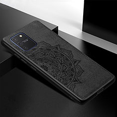 Funda Silicona Carcasa Ultrafina Goma con Magnetico S04D para Samsung Galaxy S10 Lite Negro