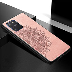Funda Silicona Carcasa Ultrafina Goma con Magnetico S04D para Samsung Galaxy S10 Lite Oro Rosa