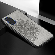 Funda Silicona Carcasa Ultrafina Goma con Magnetico S04D para Samsung Galaxy S20 5G Gris