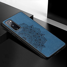 Funda Silicona Carcasa Ultrafina Goma con Magnetico S04D para Samsung Galaxy S20 Lite 5G Azul