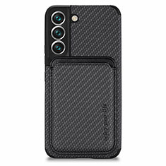 Funda Silicona Carcasa Ultrafina Goma con Magnetico S04D para Samsung Galaxy S21 5G Negro