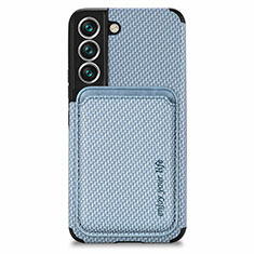 Funda Silicona Carcasa Ultrafina Goma con Magnetico S04D para Samsung Galaxy S21 FE 5G Azul