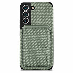 Funda Silicona Carcasa Ultrafina Goma con Magnetico S04D para Samsung Galaxy S21 Plus 5G Verde