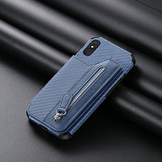 Funda Silicona Carcasa Ultrafina Goma con Magnetico S04D para Xiaomi Redmi 9A Azul