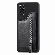Funda Silicona Carcasa Ultrafina Goma con Magnetico S04D para Xiaomi Redmi Note 11 4G (2022) Negro