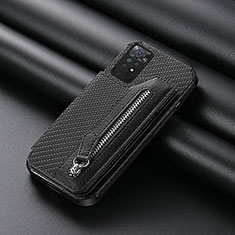 Funda Silicona Carcasa Ultrafina Goma con Magnetico S04D para Xiaomi Redmi Note 11 Pro 5G Negro