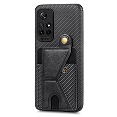 Funda Silicona Carcasa Ultrafina Goma con Magnetico S04D para Xiaomi Redmi Note 11S 5G Negro