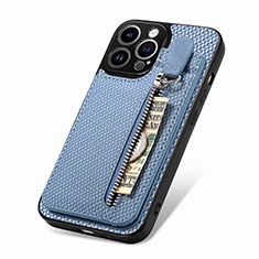 Funda Silicona Carcasa Ultrafina Goma con Magnetico S05D para Apple iPhone 13 Pro Azul