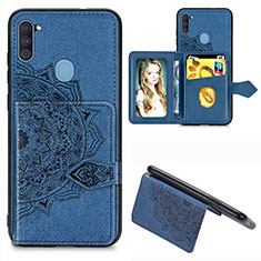 Funda Silicona Carcasa Ultrafina Goma con Magnetico S05D para Samsung Galaxy A11 Azul