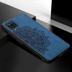 Funda Silicona Carcasa Ultrafina Goma con Magnetico S05D para Samsung Galaxy A12 5G Azul