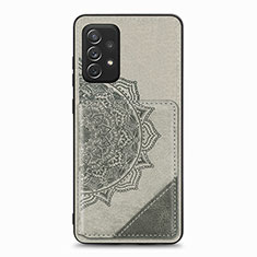 Funda Silicona Carcasa Ultrafina Goma con Magnetico S05D para Samsung Galaxy A52 5G Gris