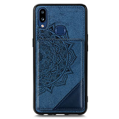 Funda Silicona Carcasa Ultrafina Goma con Magnetico S05D para Samsung Galaxy M01s Azul