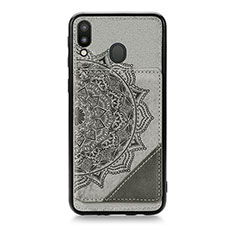 Funda Silicona Carcasa Ultrafina Goma con Magnetico S05D para Samsung Galaxy M20 Gris