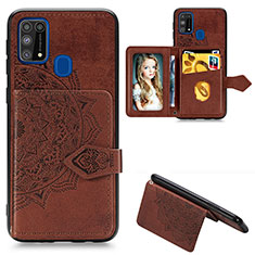 Funda Silicona Carcasa Ultrafina Goma con Magnetico S05D para Samsung Galaxy M21s Marron