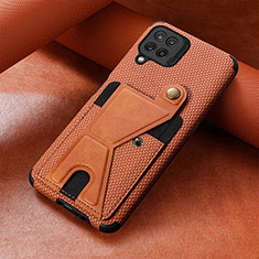 Funda Silicona Carcasa Ultrafina Goma con Magnetico S05D para Samsung Galaxy M32 4G Marron