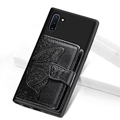 Funda Silicona Carcasa Ultrafina Goma con Magnetico S05D para Samsung Galaxy Note 10 5G Negro