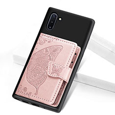 Funda Silicona Carcasa Ultrafina Goma con Magnetico S05D para Samsung Galaxy Note 10 5G Rosa
