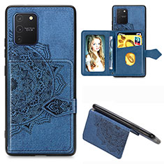 Funda Silicona Carcasa Ultrafina Goma con Magnetico S05D para Samsung Galaxy S10 Lite Azul