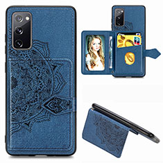 Funda Silicona Carcasa Ultrafina Goma con Magnetico S05D para Samsung Galaxy S20 FE (2022) 5G Azul