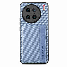 Funda Silicona Carcasa Ultrafina Goma con Magnetico S05D para Vivo X90 Pro 5G Azul