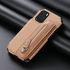 Funda Silicona Carcasa Ultrafina Goma con Magnetico S05D para Xiaomi Mi 11X Pro 5G Oro