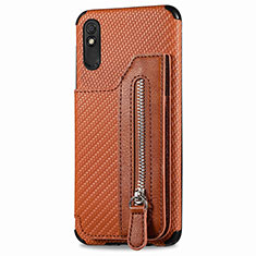 Funda Silicona Carcasa Ultrafina Goma con Magnetico S05D para Xiaomi Redmi 9AT Marron