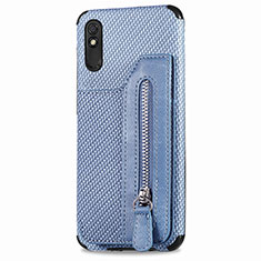 Funda Silicona Carcasa Ultrafina Goma con Magnetico S05D para Xiaomi Redmi 9i Azul