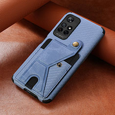Funda Silicona Carcasa Ultrafina Goma con Magnetico S05D para Xiaomi Redmi Note 11S 5G Azul