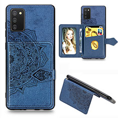 Funda Silicona Carcasa Ultrafina Goma con Magnetico S06D para Samsung Galaxy A02s Azul