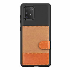 Funda Silicona Carcasa Ultrafina Goma con Magnetico S06D para Samsung Galaxy A91 Marron