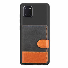 Funda Silicona Carcasa Ultrafina Goma con Magnetico S06D para Samsung Galaxy Note 10 Lite Negro