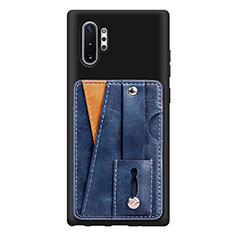 Funda Silicona Carcasa Ultrafina Goma con Magnetico S06D para Samsung Galaxy Note 10 Plus 5G Azul