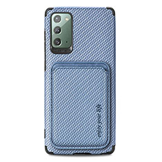 Funda Silicona Carcasa Ultrafina Goma con Magnetico S06D para Samsung Galaxy Note 20 5G Azul