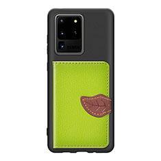 Funda Silicona Carcasa Ultrafina Goma con Magnetico S06D para Samsung Galaxy S20 Ultra Verde