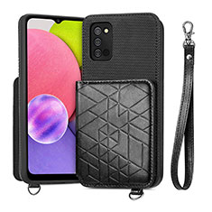 Funda Silicona Carcasa Ultrafina Goma con Magnetico S07D para Samsung Galaxy A02s Negro