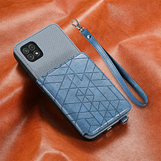 Funda Silicona Carcasa Ultrafina Goma con Magnetico S07D para Samsung Galaxy A22 5G Azul