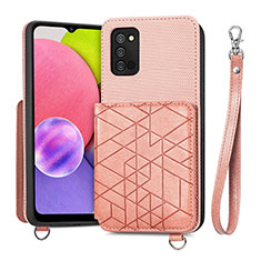 Funda Silicona Carcasa Ultrafina Goma con Magnetico S07D para Samsung Galaxy M02s Rosa