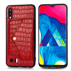 Funda Silicona Carcasa Ultrafina Goma con Magnetico S07D para Samsung Galaxy M10 Rojo