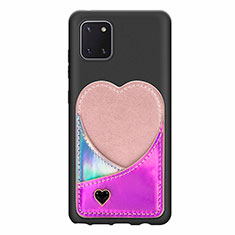 Funda Silicona Carcasa Ultrafina Goma con Magnetico S07D para Samsung Galaxy Note 10 Lite Rosa