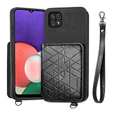 Funda Silicona Carcasa Ultrafina Goma con Magnetico S08D para Samsung Galaxy A22 5G Negro