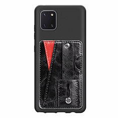 Funda Silicona Carcasa Ultrafina Goma con Magnetico S08D para Samsung Galaxy A81 Negro