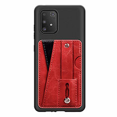 Funda Silicona Carcasa Ultrafina Goma con Magnetico S08D para Samsung Galaxy A91 Rojo
