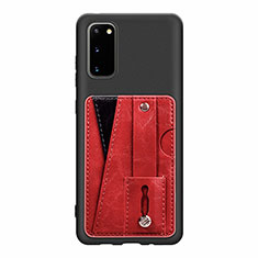 Funda Silicona Carcasa Ultrafina Goma con Magnetico S08D para Samsung Galaxy S20 5G Rojo