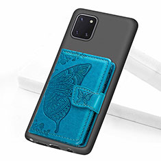 Funda Silicona Carcasa Ultrafina Goma con Magnetico S09D para Samsung Galaxy A81 Azul