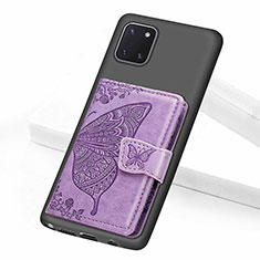 Funda Silicona Carcasa Ultrafina Goma con Magnetico S09D para Samsung Galaxy Note 10 Lite Morado