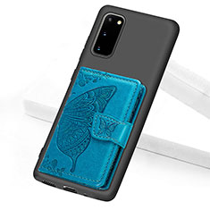Funda Silicona Carcasa Ultrafina Goma con Magnetico S09D para Samsung Galaxy S20 5G Azul