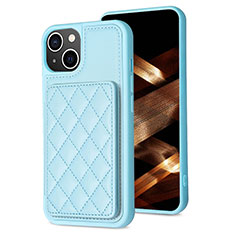 Funda Silicona Carcasa Ultrafina Goma con Magnetico S10D para Apple iPhone 15 Plus Azul Cielo