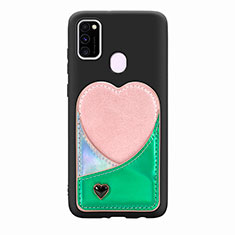 Funda Silicona Carcasa Ultrafina Goma con Magnetico S10D para Samsung Galaxy M30s Verde